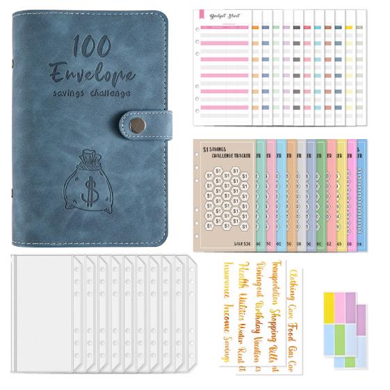 Savings loose-leaf 100-day budget challenge notebook