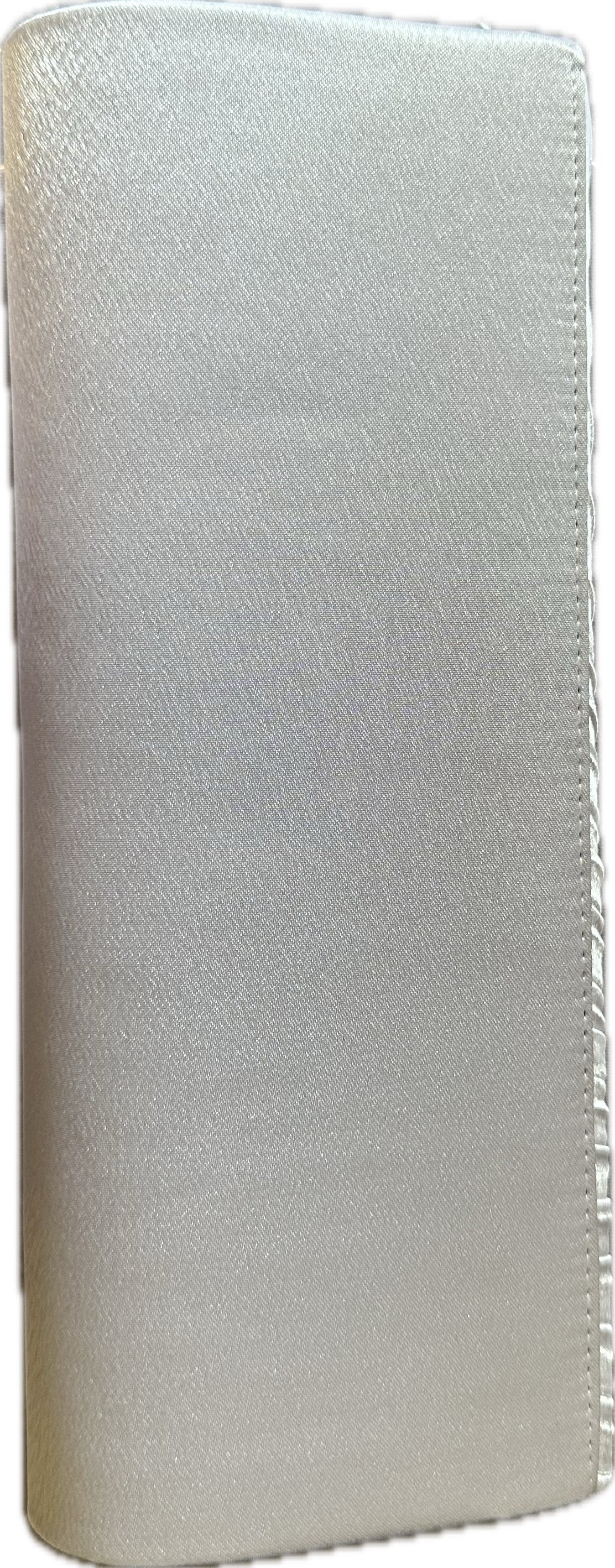 White Wave Satin Clutch