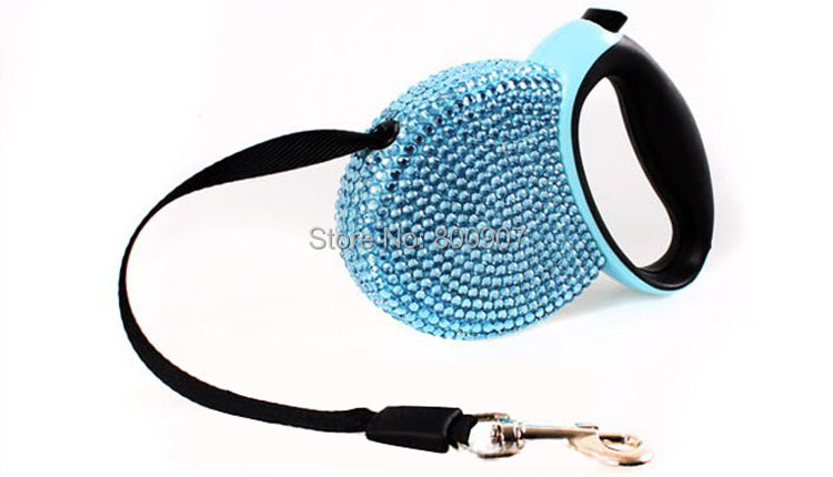 Retractable Rhinestone Pet Leash