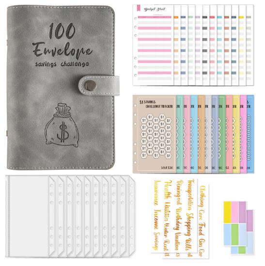Savings loose-leaf 100-day budget challenge notebook