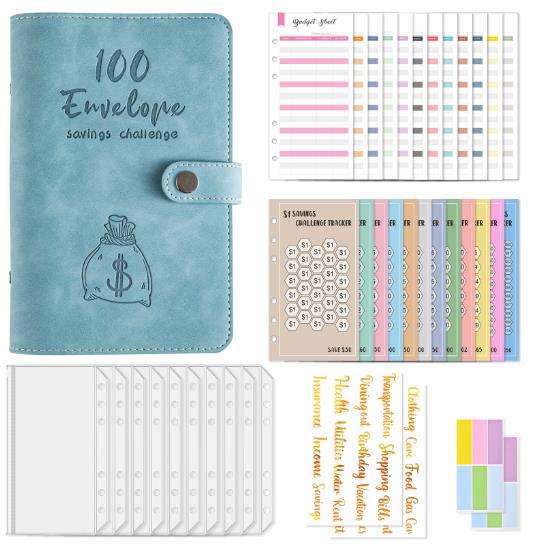 Savings loose-leaf 100-day budget challenge notebook
