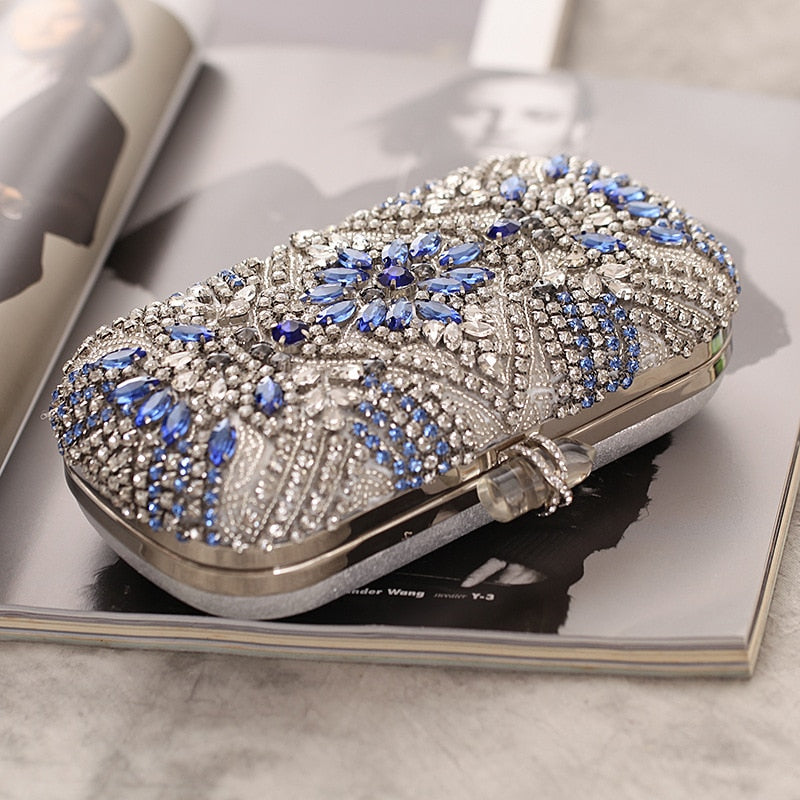 Paisley Rhinestone Clutch