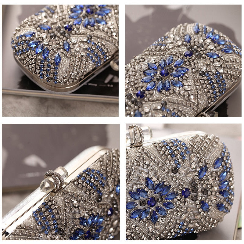 Paisley Rhinestone Clutch
