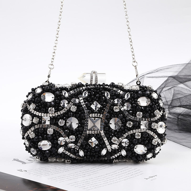 Paisley Rhinestone Clutch