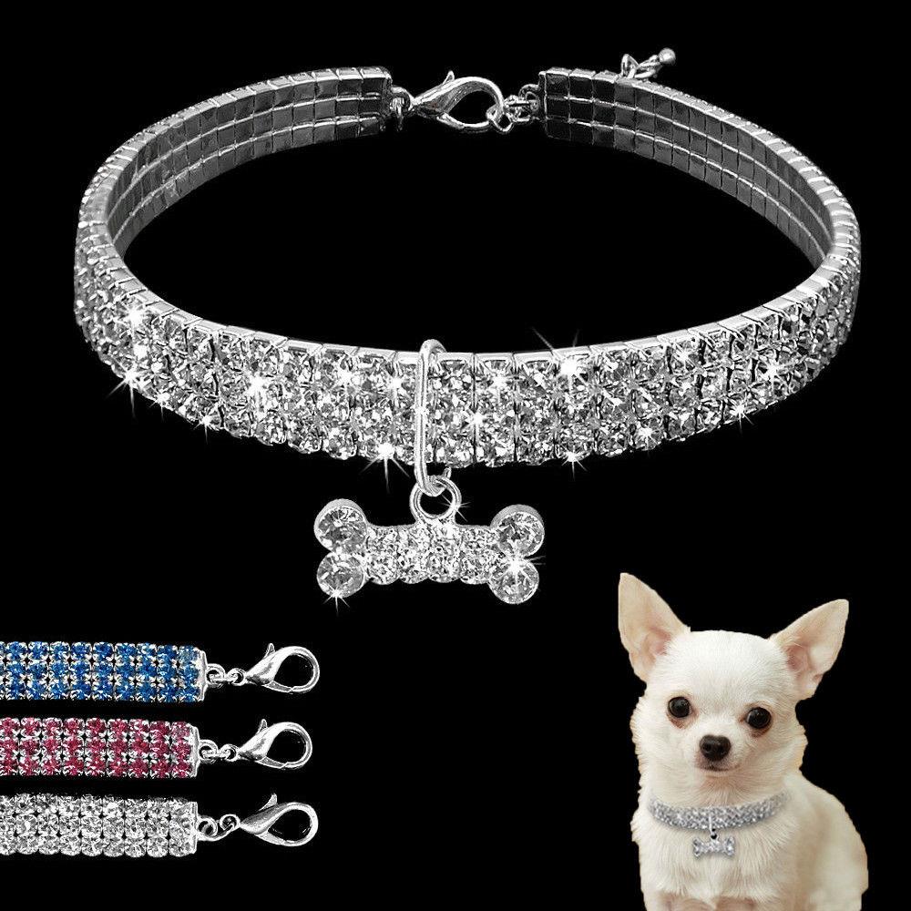 Rhinestone Dog Collar Crystal Puppy