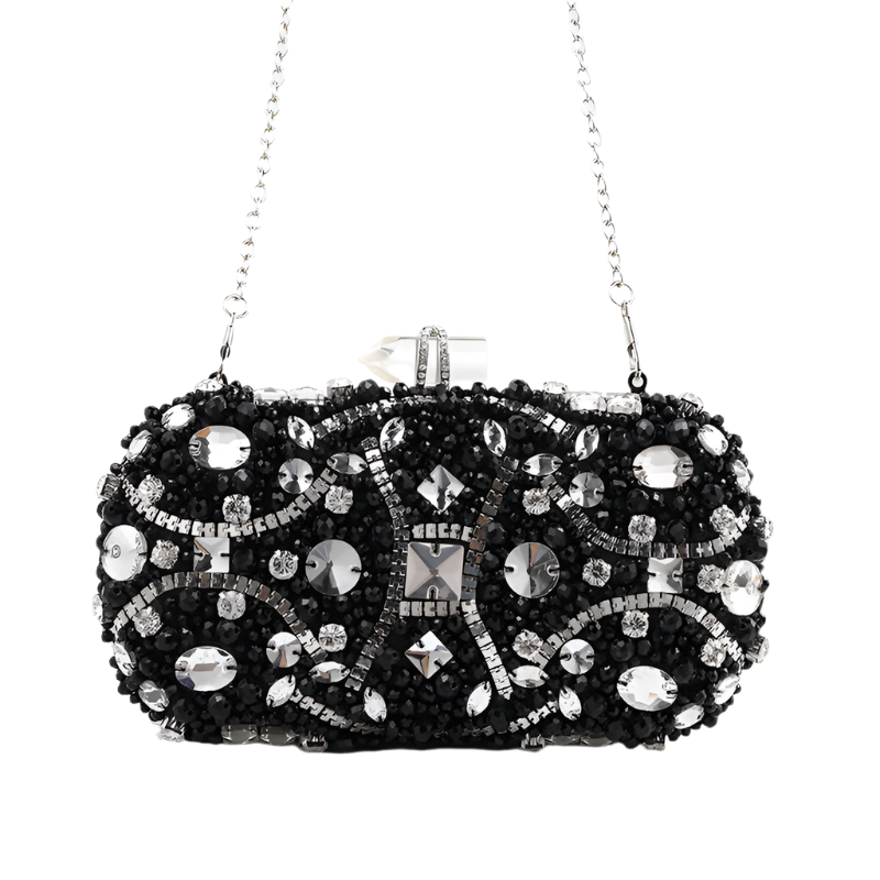 Paisley Rhinestone Clutch