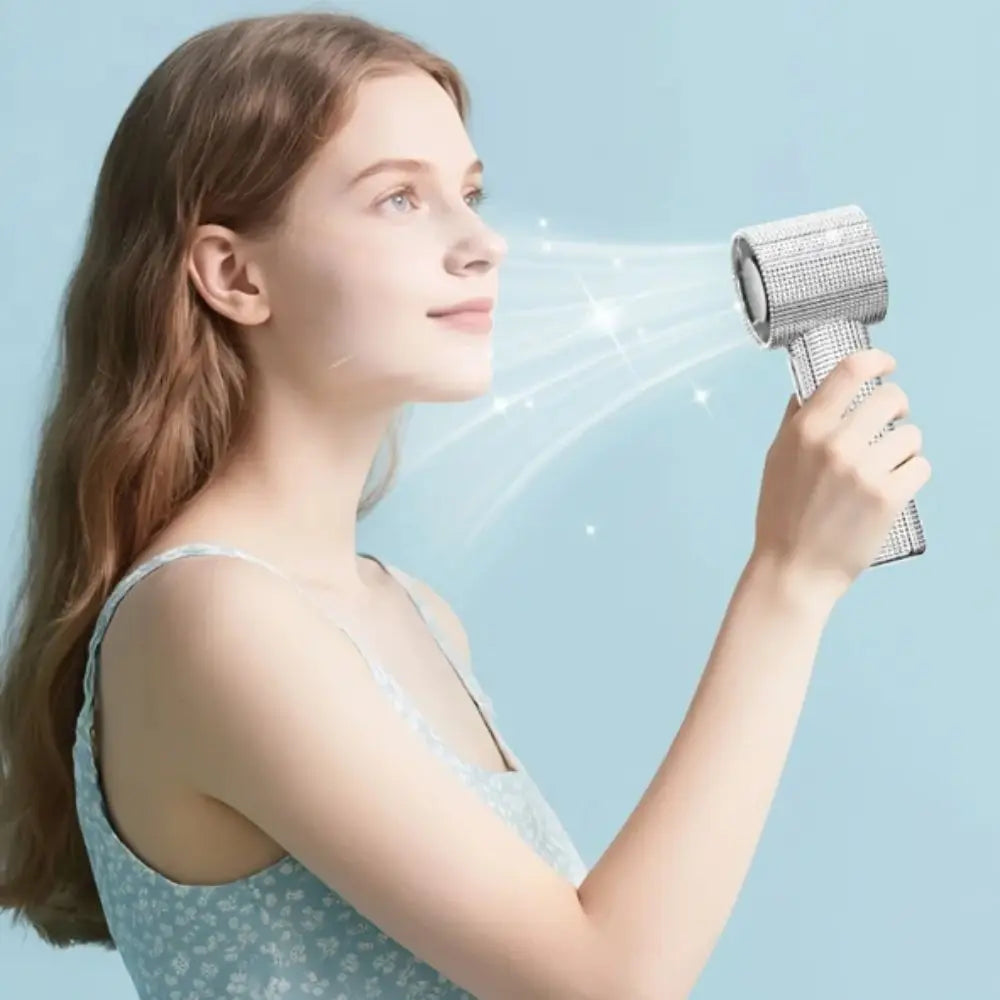 Bling Platinum Sparkling Portable Fan