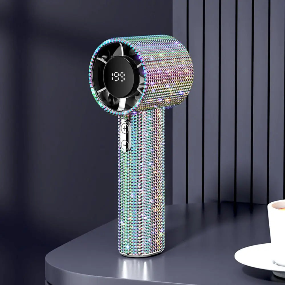 Bling Platinum Sparkling Portable Fan