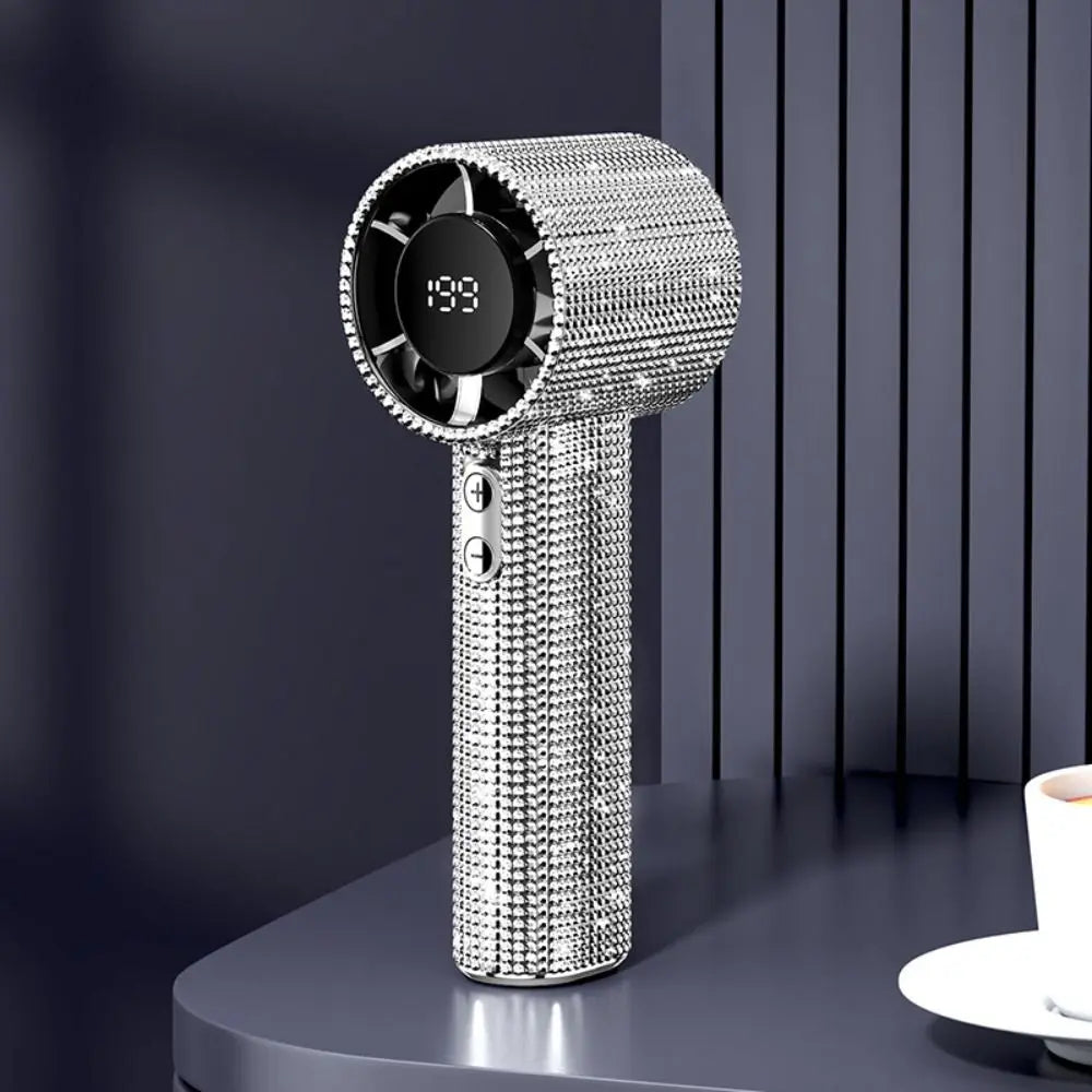 Bling Platinum Sparkling Portable Fan