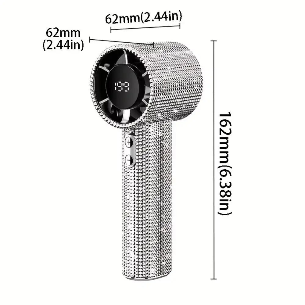 Bling Platinum Sparkling Portable Fan