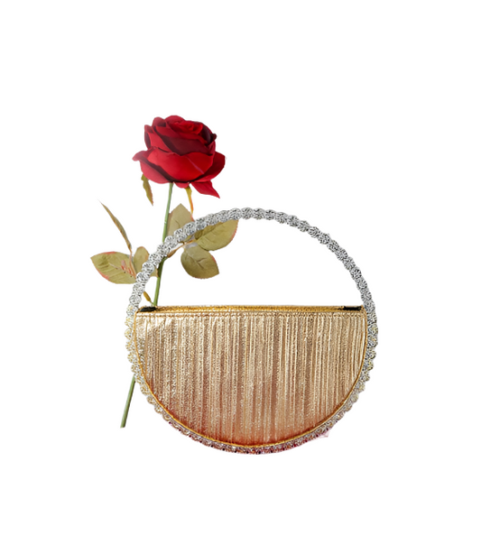 Half-Moon Circular Evening Bag